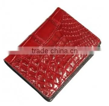 Crocodile leather card clip wallet SCRCW-012