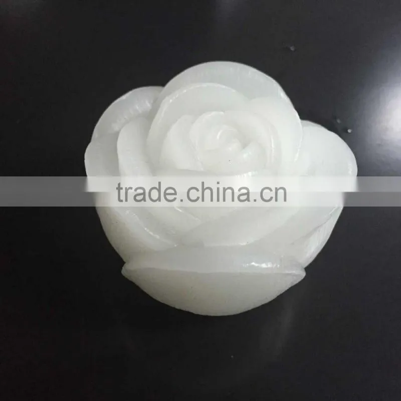 Reusable Battery Operated Real Wax LED Floating Rose candle with white light