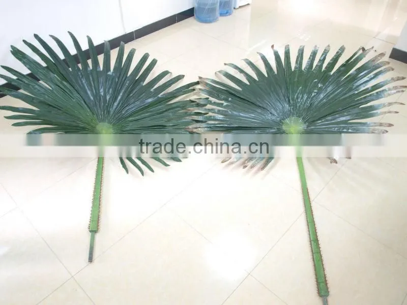 High simulation Artificial palm tree leaves/Fake Palm leaves/Silk leaves/plastic palm leaves