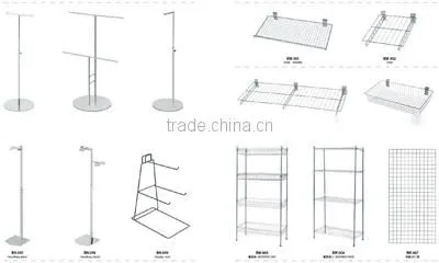 Sloped wire basket for supermarket shelves