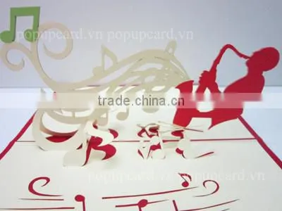 Clarinet Profesional 3d greeting pop up card