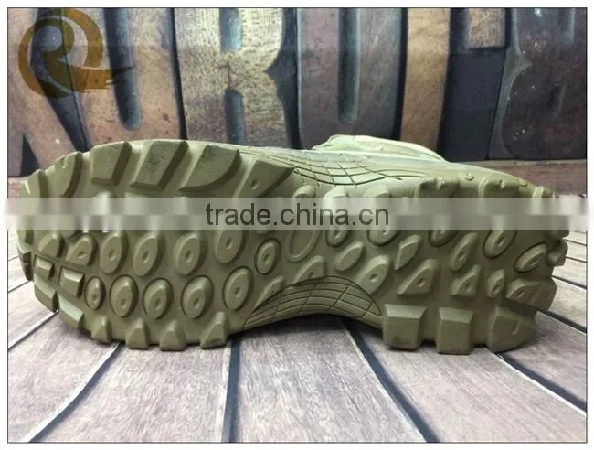 Wholesale Leather khaki waterproof short ankle army military tactical boots
