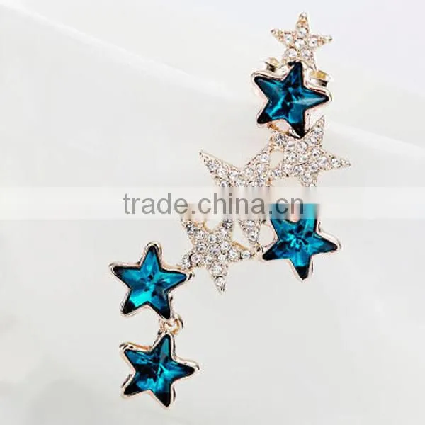 cheap rhinestone diamonds star pattern ear cuff wholesale
