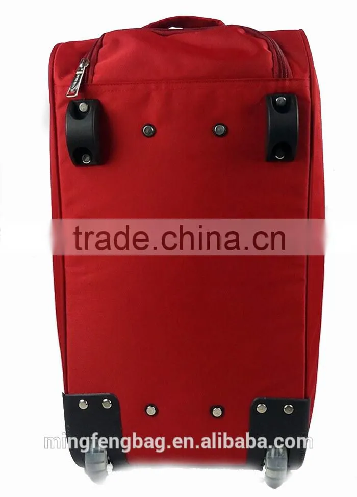 Trolley Bag red color portable 600D oxford trolley travel bag