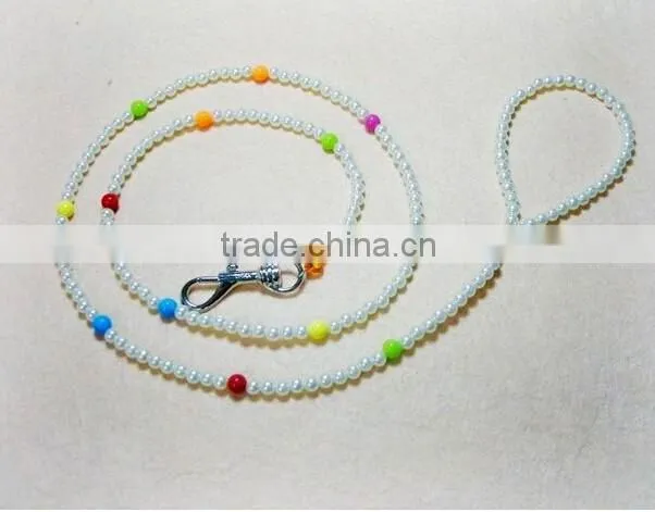 New Colorful Beaded Wire leash for Lovely dogs Fashion pet dog rope