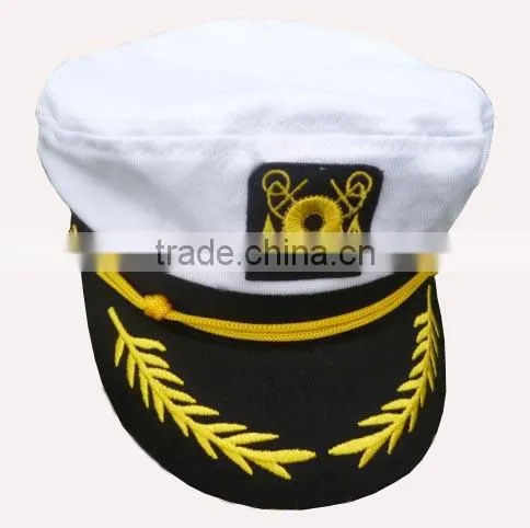 High Quality Navy Captain Sailor Hat With Stock