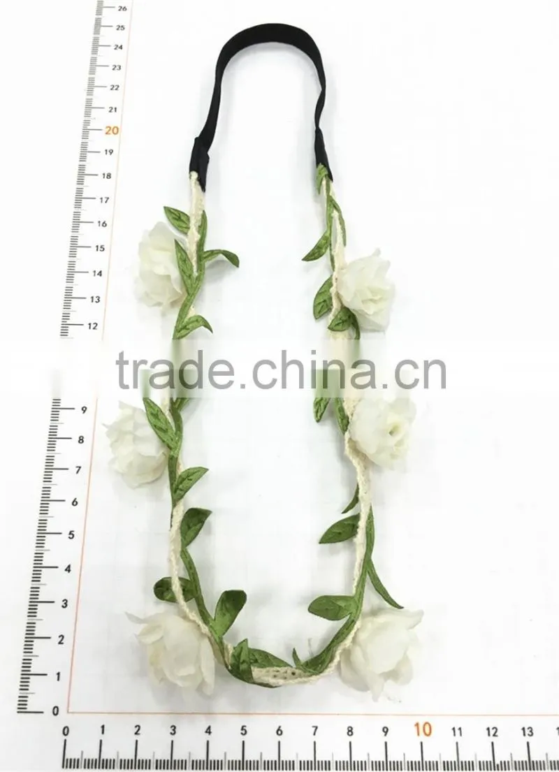 Pretty fabric flower bando headwrap for ladies