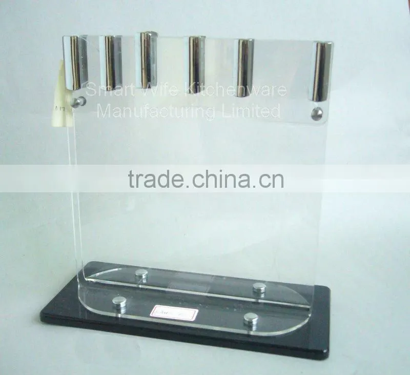 Good quality custom made clear acrylic knife racks