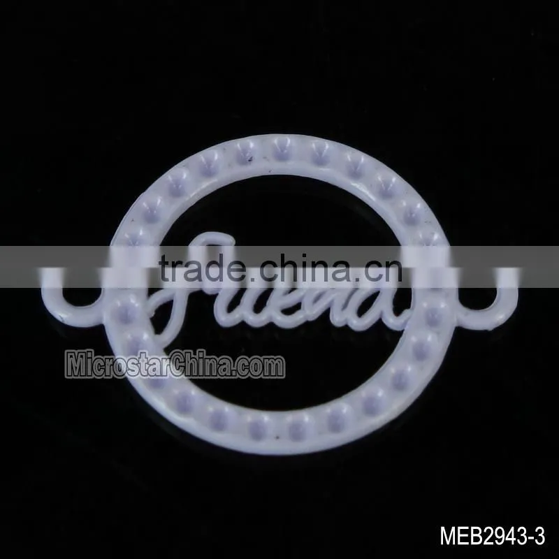 New design friend mix colour letter circular connector