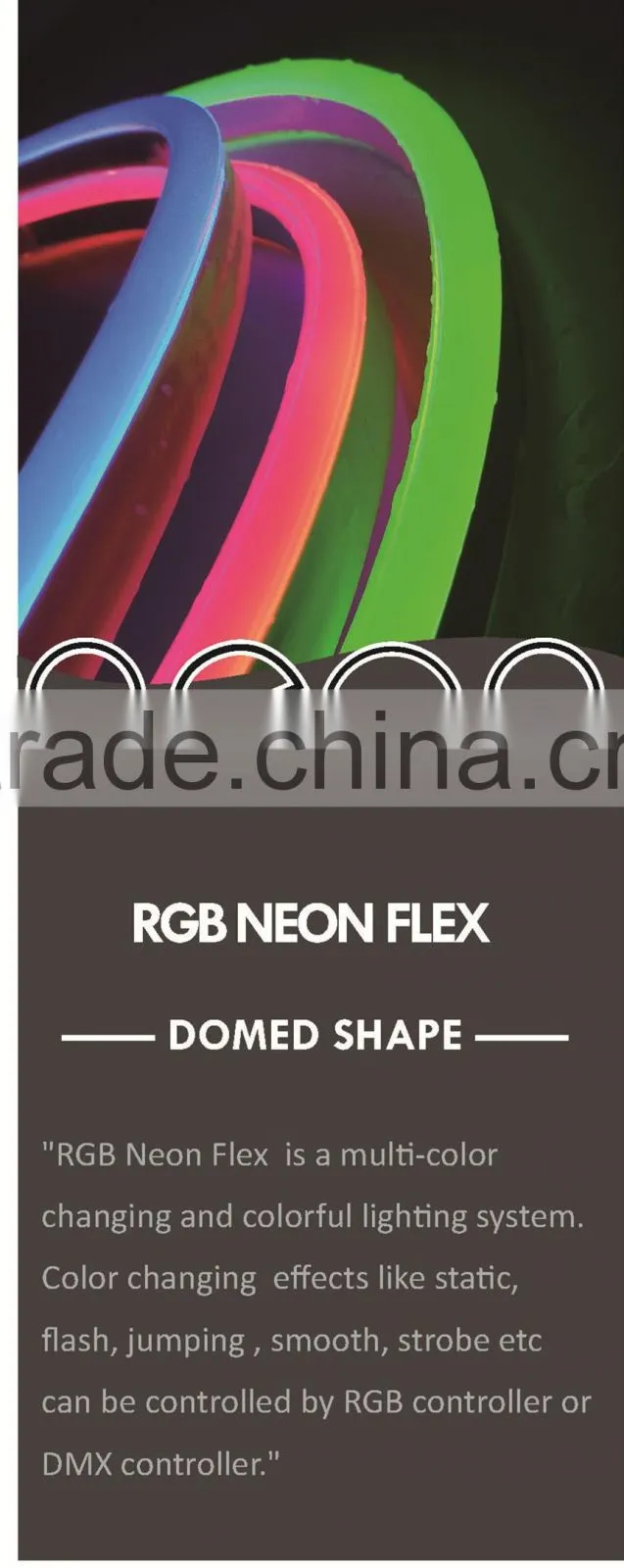Dome Surface IP68 Led Pixel Flex Neon Light for Walkway Guiding-Line