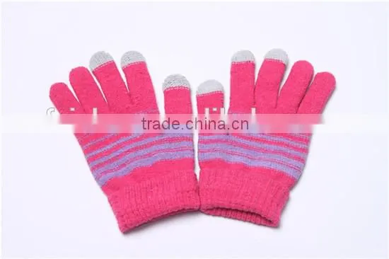 Screen Touch Gloves for Men Women Winter Stripe Gloves Fashion Gloves, 6 colors