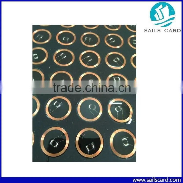 34mm RFID patrol tag with one hole and 3M glue NFC tag for Patrol system