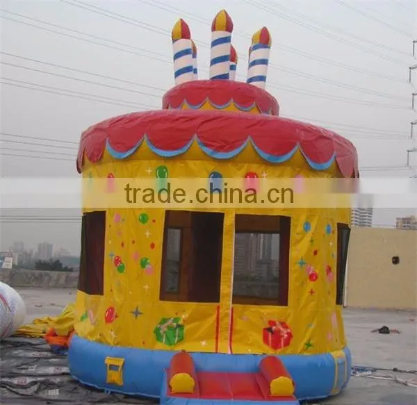 PVC tarpaulin inflatable cake bouncer,inflatable cake castle for sale