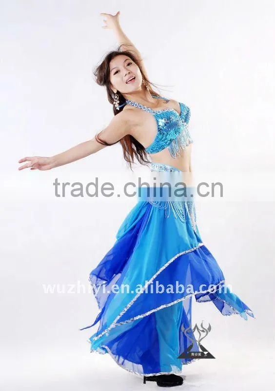 Double Color Belly Dancing Chiffon Pants