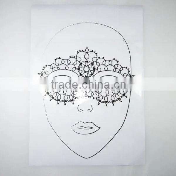 Custom animal dog water transfer full face tattoo for kids makeup face mask stickers makeup face paint supplier