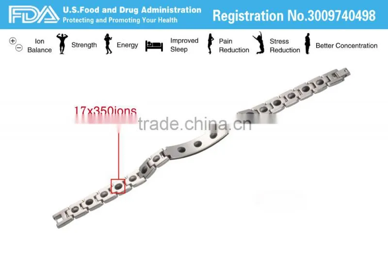 Noproblem P091 fashion jewelry balance magneitc bead charm power silver man bracelet