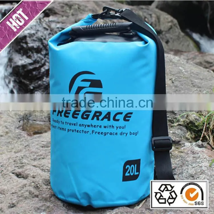 Wholesale hot selling waterproof bag 20l for outdoor camping flaoting waterproof bag free samples