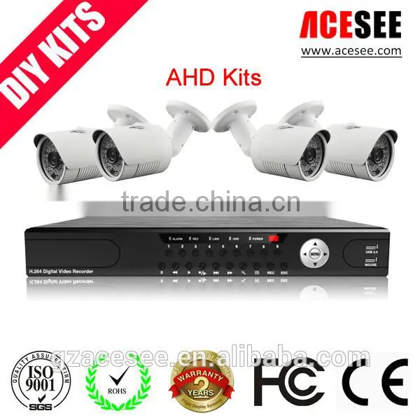 ACESEE Megapixel Bullet Camera And AHD DVR 4CH CCTV DVR Kit