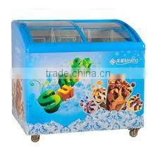 CE approved supermarket high quality ice cream display freezer