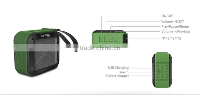 New Design Bluetooth Vibration Speaker Alarm Clock With Shockproof Dustproof Waterproof