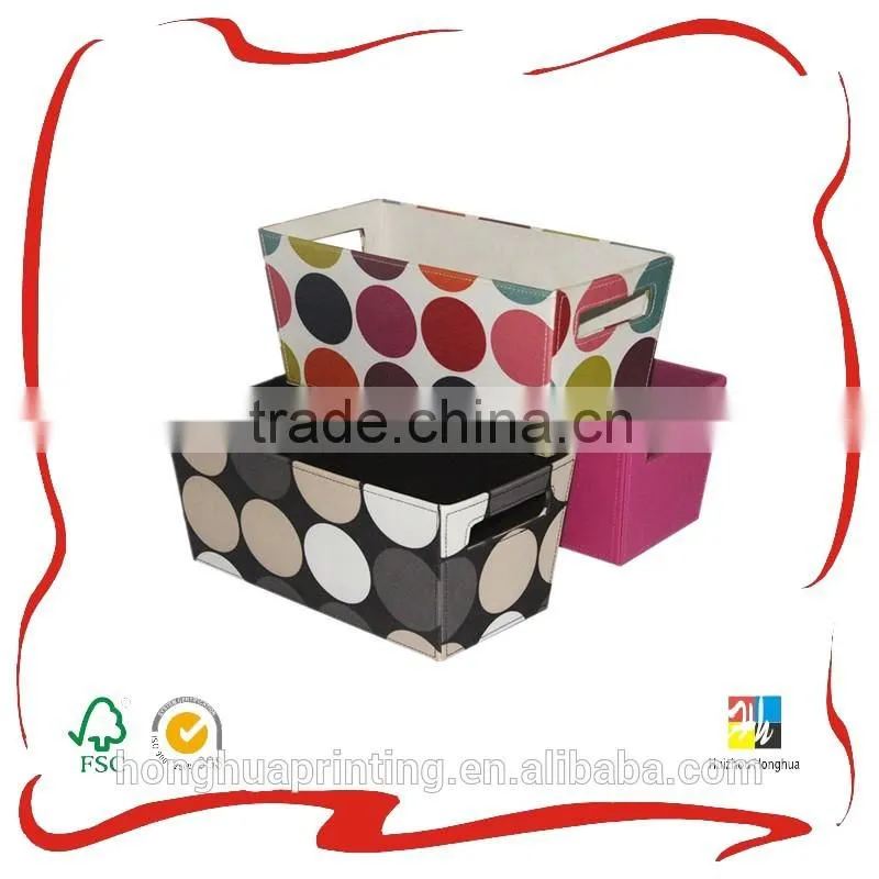 Non-woven Trapezoidal fabric cd storage box with grommet