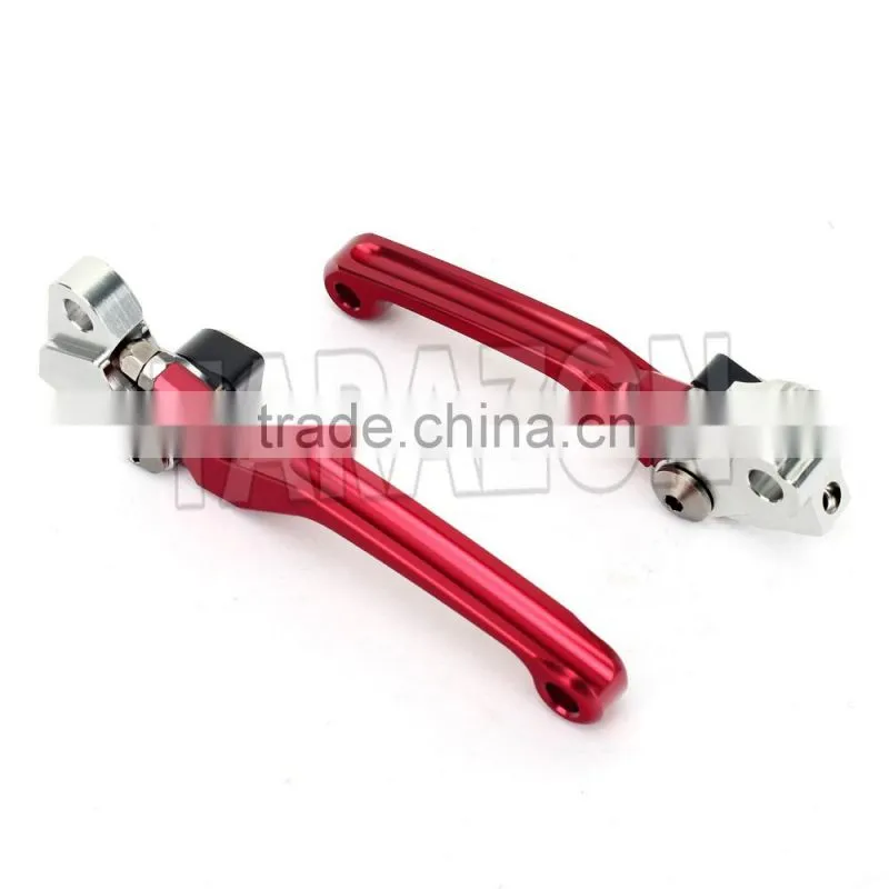 CNC machined aluminum alloy dirt bike motorcycle short pull brake and clutch levers