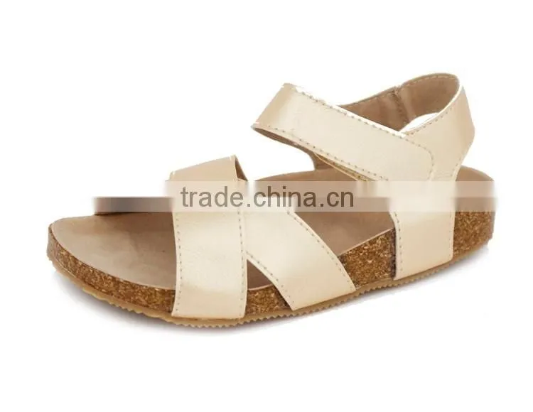 Unisex Summer New Design Women Beach Slippers Flat Simple Girls Footbed Cork Sandals