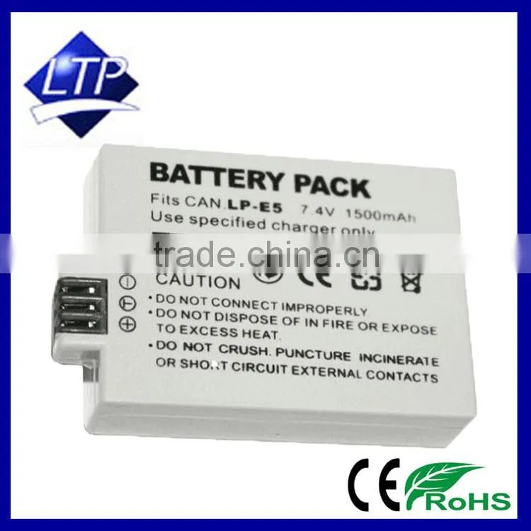 High capacity 7.4V 1500mAh Digital Camera Li-ion Battery LP-E5 for Canon EOS 450D 500D 2000D