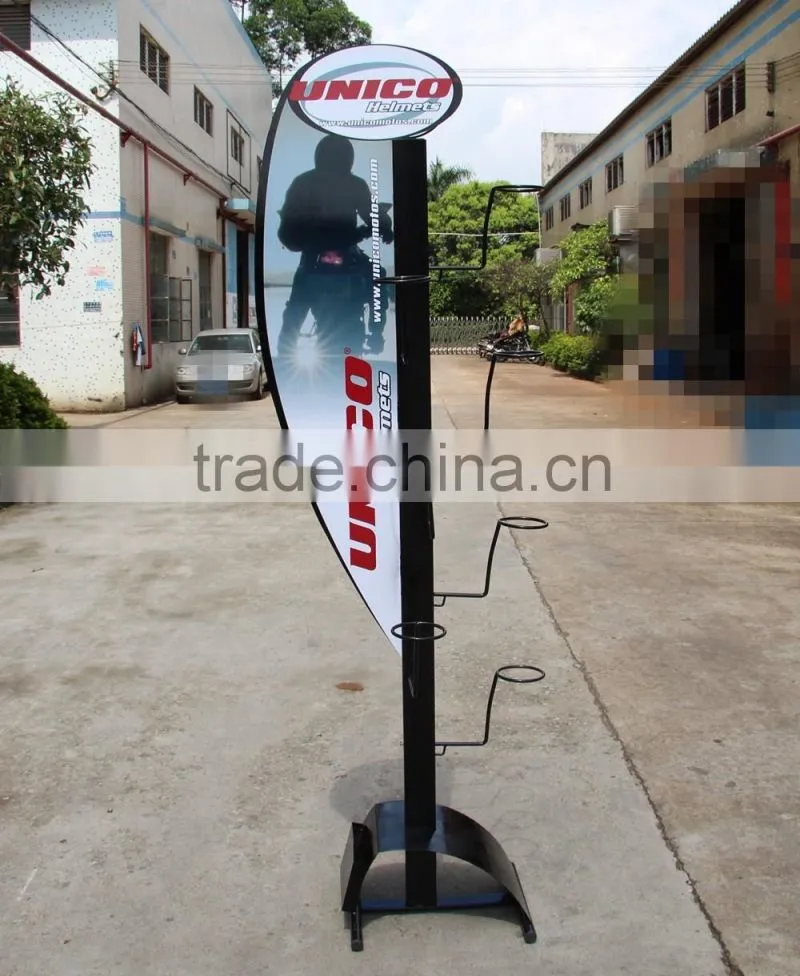 Factory custom made metal 7 hooks helmet display rack / helmet display stand / helmet rack