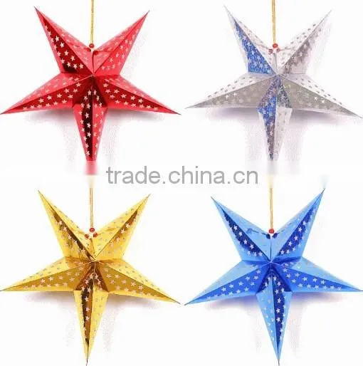 Hot selling star shaped led paper lantern light