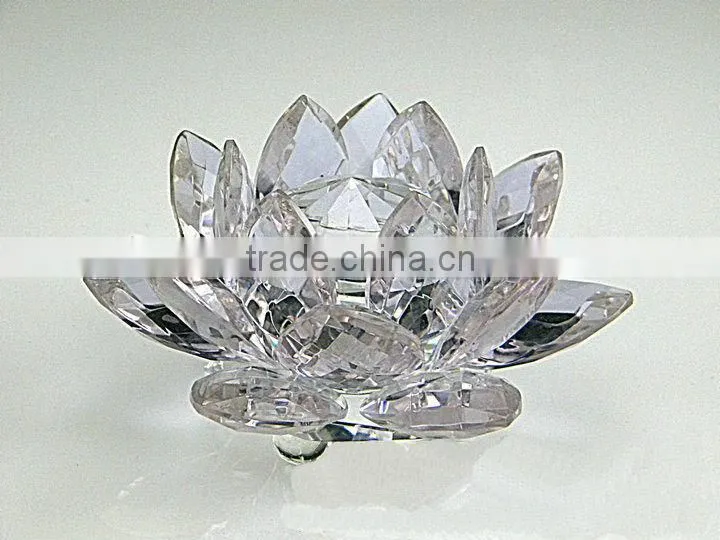 Natural clear crystal flower
