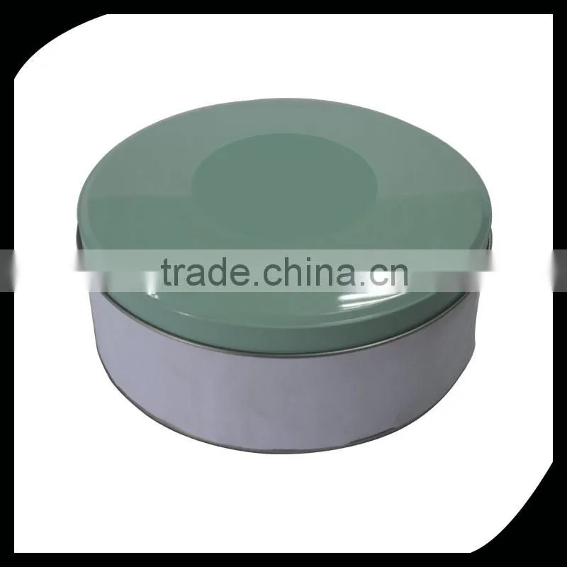 Round cookie tin box / custom printed metal biscuit tin can / round gift tin for cookie