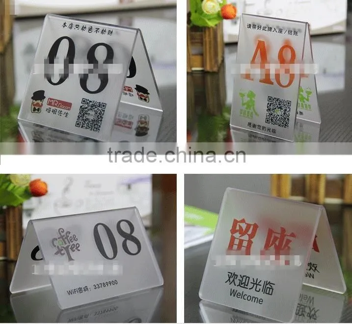 wholesale custom acrylic table payment sign