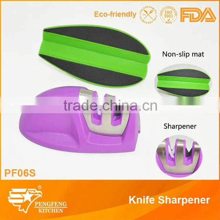 Round shaped PP and Rubber knife sharpener