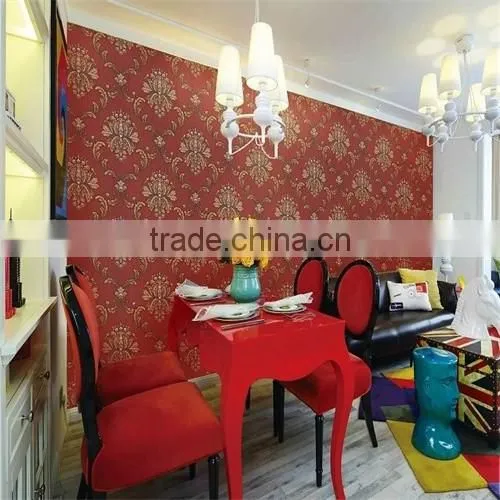 red Chinese wallpaper/decorative plastic wallpaper/wallpaper suppliers china