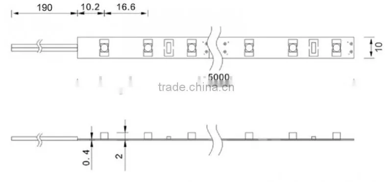 50LM Per LED Very Bright Samsung SMD 5630 Led Strip