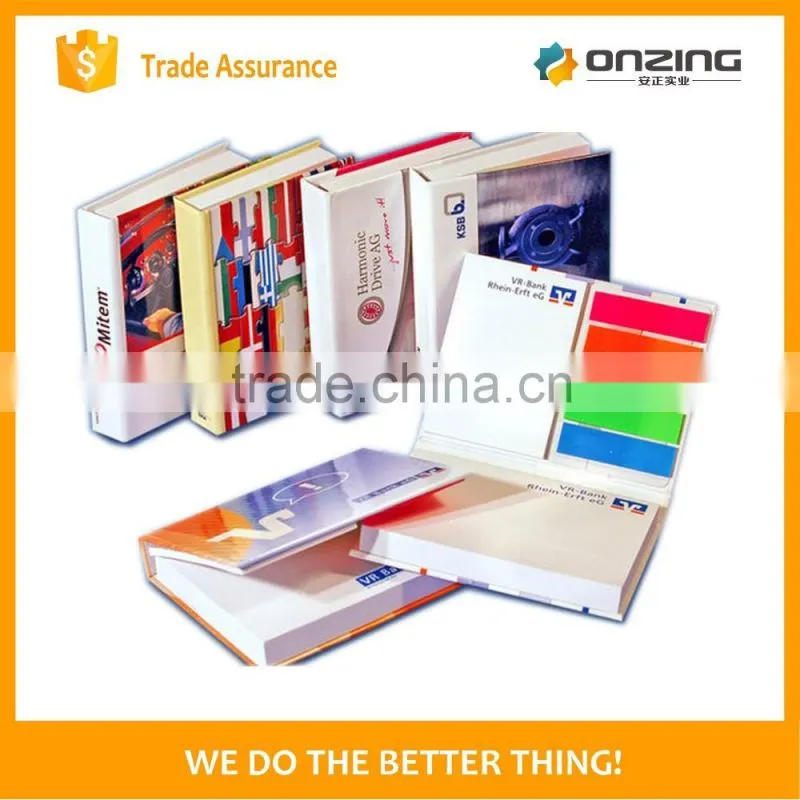 Assorted sticky pad memo notepad with logo for promotion