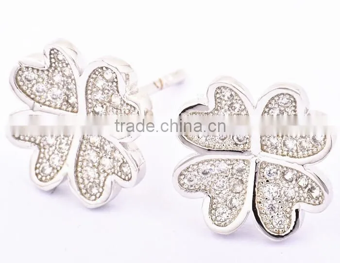 925 silver jewelry set pave setting zircon silver jewelry rhodium platted