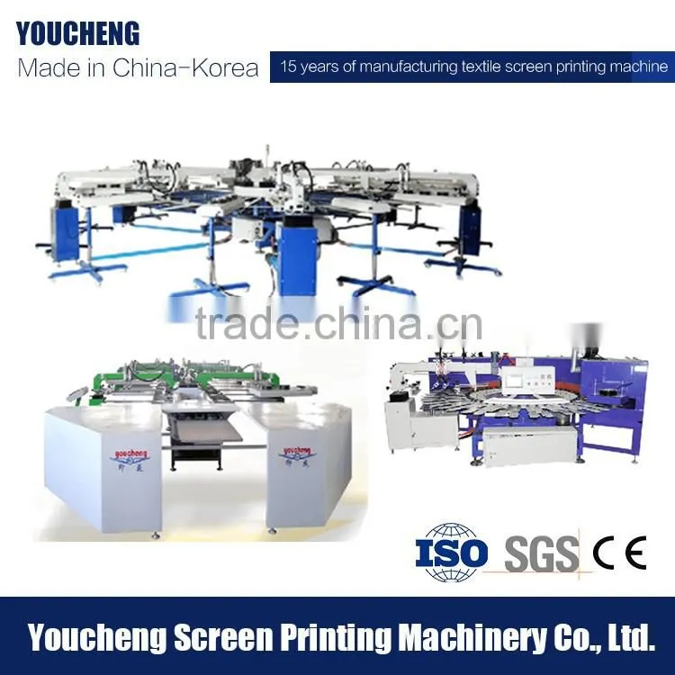 Korea Tech automatic serigtafia carousel t shirt screen printing machines prices