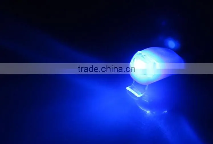 Colorful 2 led silicone strobe light on bike, flashing led light for bike bicycle