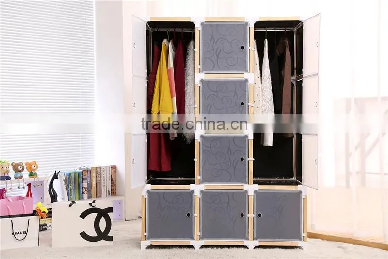 2015 China high quality 3 doors wooden wardrobe closet