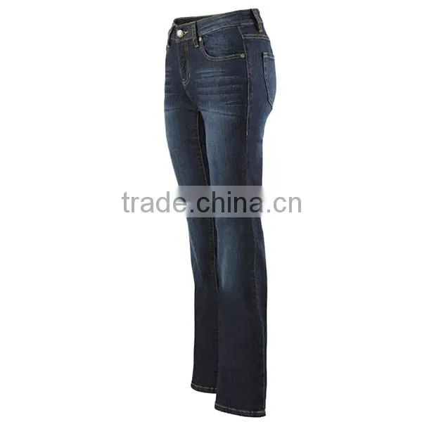 custom jeans pants fashion dark blue ladies low waist jeans