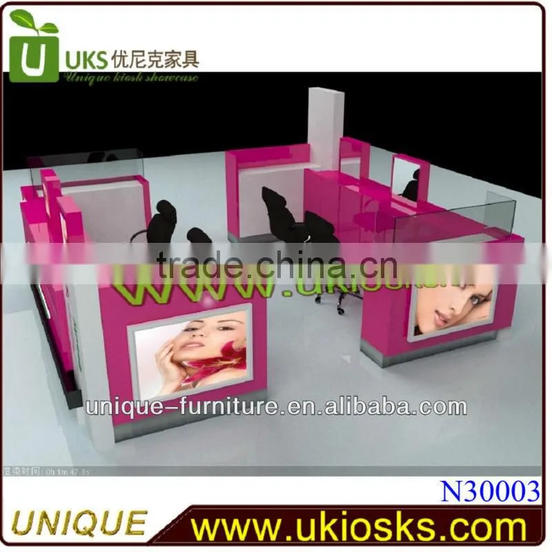 Easy assemble eyebrow threading kiosk | eyebrow threading kiosk used in mall for sale