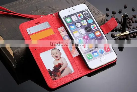 multi color Stand PU Leather Wallet Case Cover mobile phone cover