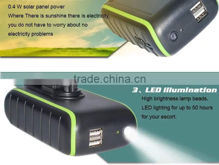 2016 New Style Power Bank Hand Crank Universal Power Bank Mobile Charger 1800Mah/3600Mah/5200 Mah