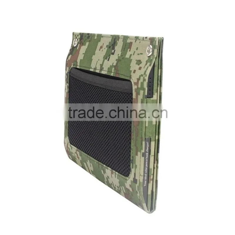 New premium 10W 5V built-in 6000mah polymer battery sun power solar panel outdoor charging for mobile phone