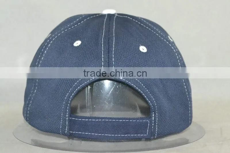 Half dry fit half cotton cap popular model design navy&white cap