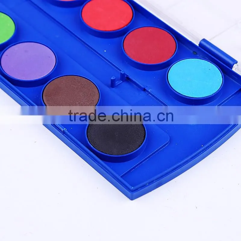Promotional 12pcs powder summer watercolor paint cakes set professional quality,bulk Chinese watercolor paint