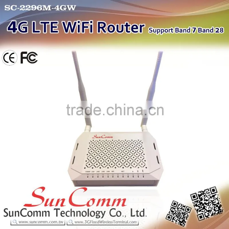 SC-2296M-4GW Latest 4G LTE Wireless Wifi Router with Band 7, Band 28 ,one external antenna and one internal antenna
