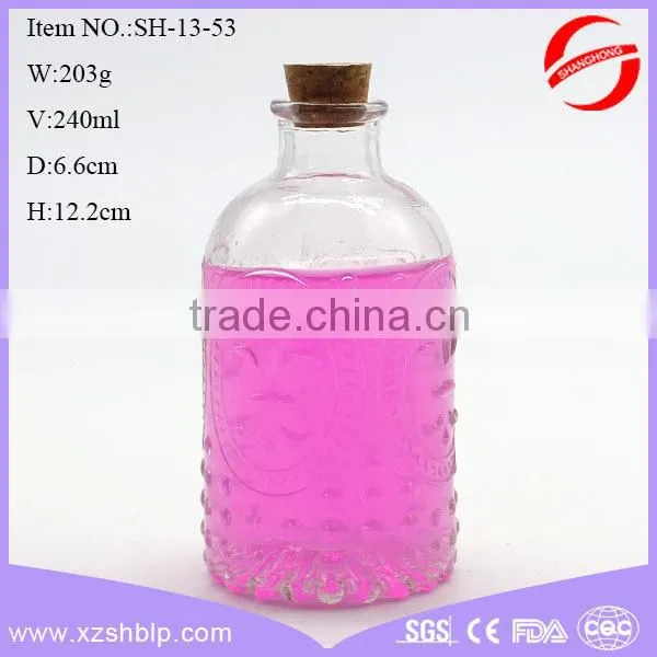 240ml small mouth aroma diffuser bottle for room freshener aroma reed diffuser glass bottle